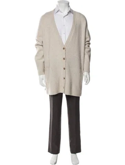 Pre-owned Totême Wool V-neck Cardigan W/ Tags In Neutral