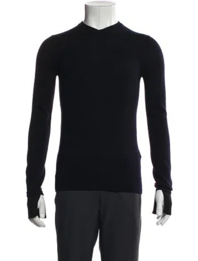 Pre-owned Totême Wool V-neck Pullover In Black
