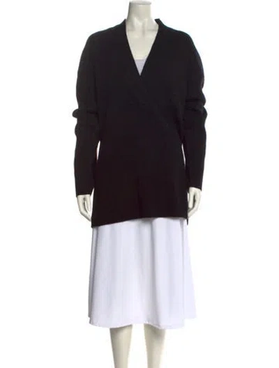 Pre-owned Totême Wool V-neck Sweater In Black