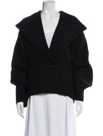 Pre-owned Totême Wool V-neck Sweater In Black