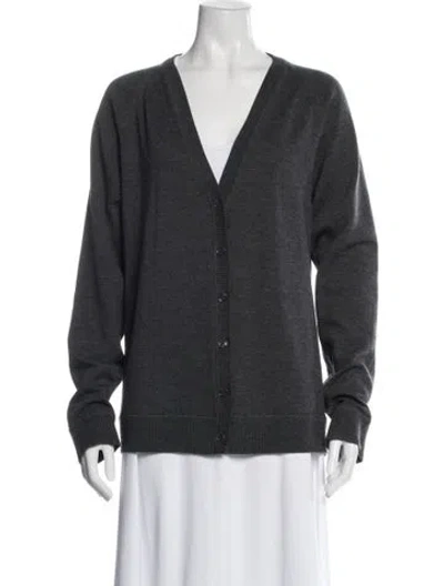 Pre-owned Totême Wool V-neck Sweater In Blue