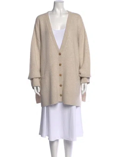 Pre-owned Totême Wool V-neck Sweater In Brown