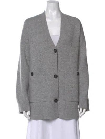 Pre-owned Totême Wool V-neck Sweater In Gray