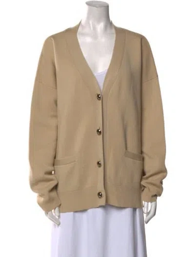Pre-owned Totême Wool V-neck Sweater In Neutral