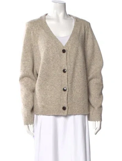 Pre-owned Totême Wool V-neck Sweater In Neutral