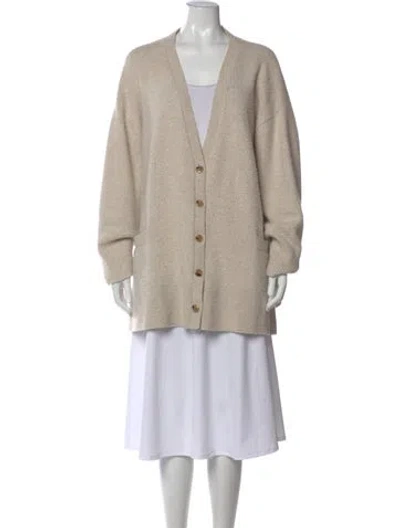 Pre-owned Totême Wool V-neck Sweater In Neutral