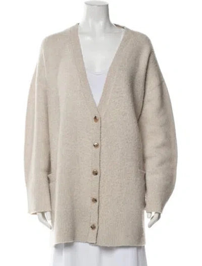 Pre-owned Totême Wool V-neck Sweater In Neutrals