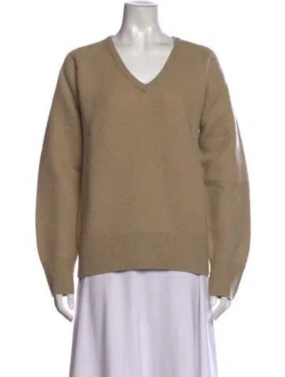 Pre-owned Totême Wool V-neck Sweater In Neutrals