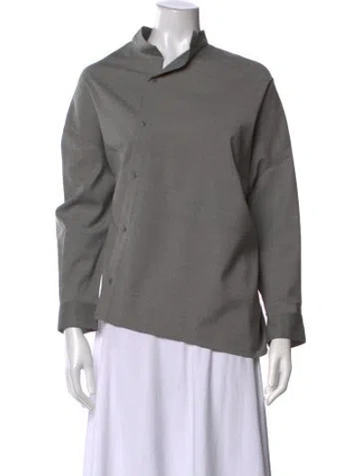 Pre-owned Totême Wool V-neck Sweatshirt In Grey