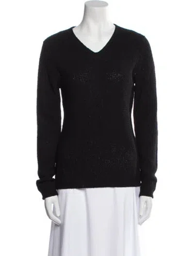 Pre-owned Totême Wool V-neck Sweatshirt W/ Tags In Black