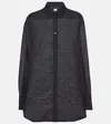 Totême Wool Voile Shirt In Black 