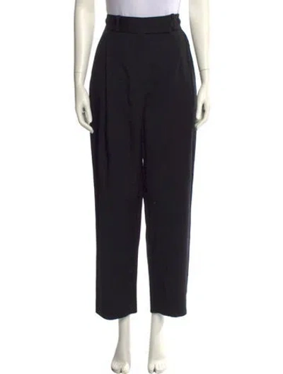 Pre-owned Totême Wool Wide Leg Pants In Black