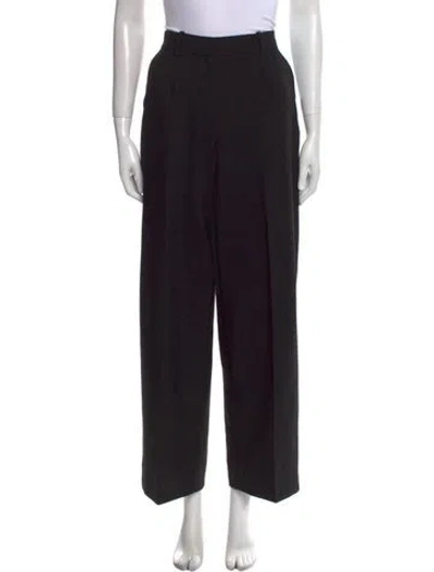 Pre-owned Totême Wool Wide Leg Pants In Black