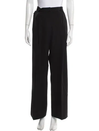 Pre-owned Totême Wool Wide Leg Pants In Black