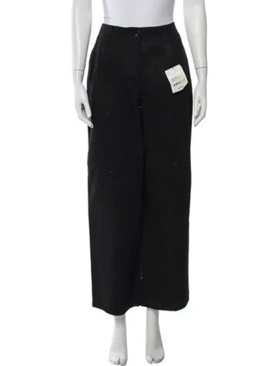 Pre-owned Totême Wool Wide Leg Pants In Black
