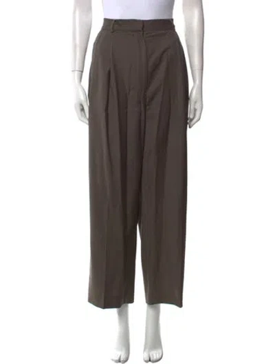 Pre-owned Totême Wool Wide Leg Pants In Gray