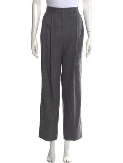 Pre-owned Totême Wool Wide Leg Pants In Grey