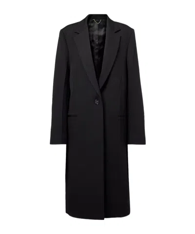 Totême Wool-blend Canvas Coat In Black