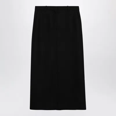 Totême Toteme Wool-blend Maxi Skirt With Draped Silhouette In Black