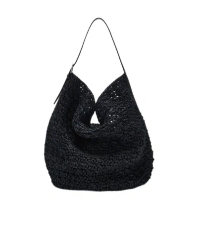 Totême Belt Detail Tote Bag In Black