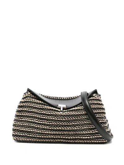 Totême Woven Leather Clutch In Black