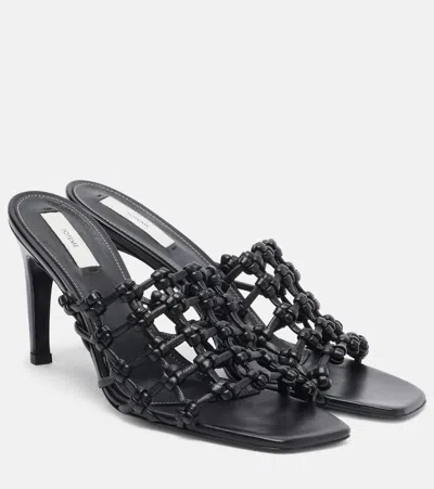 Totême Woven Leather Sandals In Black