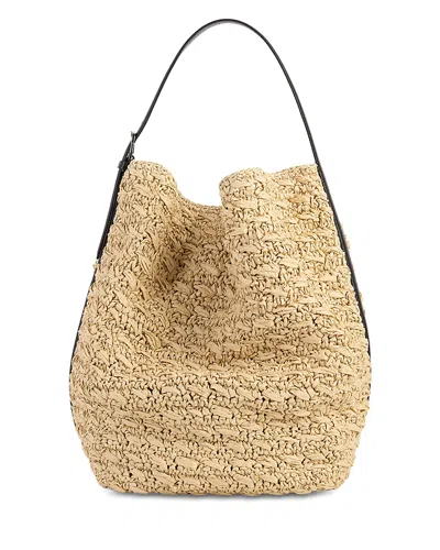 Totême Woven Paper Raffia Tote Bag In Neutral