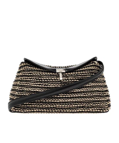 Totême Woven Shoulder Bag In Black