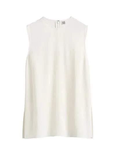 Totême Toteme Woven Stripe Tank Top In White