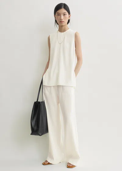Totême Woven Stripe Top Meringue In White