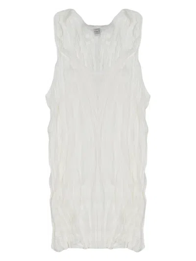 Totême Toteme Woven-inspired Sweater-effect Top In White