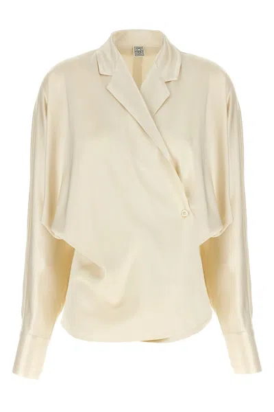 Totême 'wrap' Blouse In White