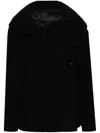 Totême Wrap Felted Jacket In Black