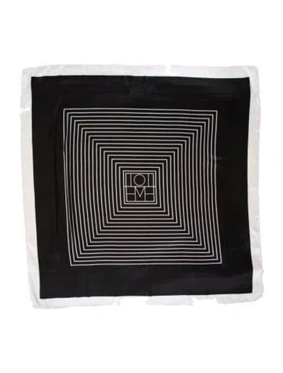 Pre-owned Totême Yachting Silk Scarf In Black