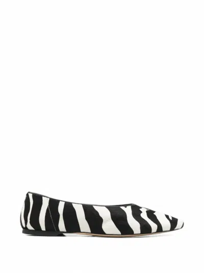 Totême Zebra-print Pony-hair Ballet Flats In Black