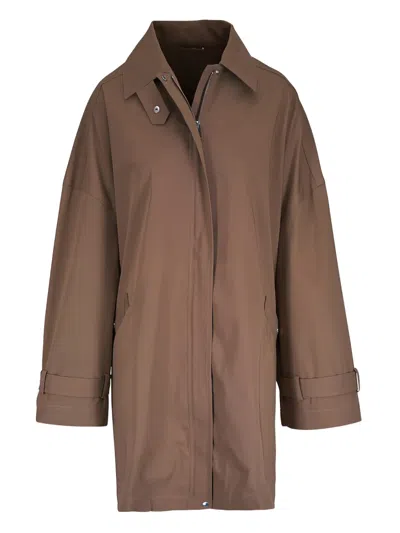Totême Zip-up Cotton Jacket In Brown