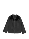 Totême Black Solid Zipped Jacket In Black