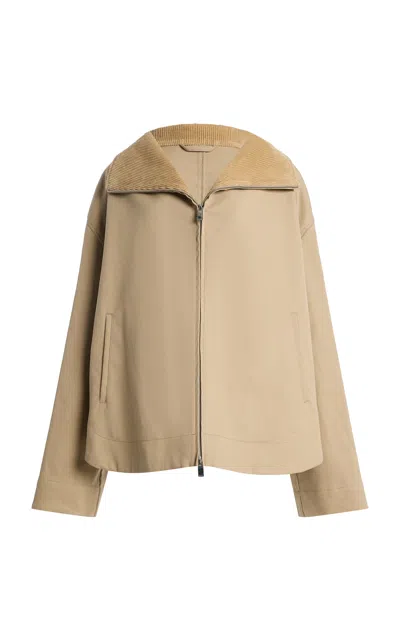 Totême Toteme Zipped Country Cotton Jacket In Red