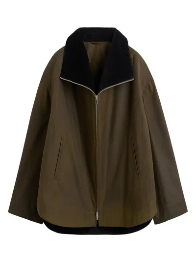 Totême Toteme Zipped Country Jacket Bark In Brown