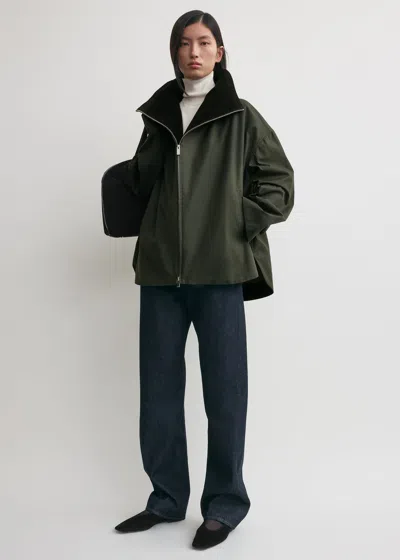 Totême Zipped Country Jacket Forest In Green