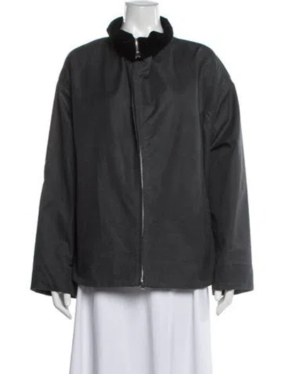 Pre-owned Totême Zipped Country Jacket Jacket In Gray