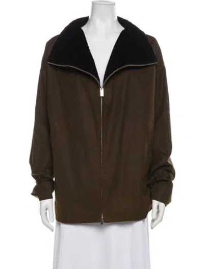 Pre-owned Totême Zipped Country Jacket Jacket In Green