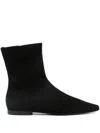 Totême Zipped Suede Pointed-toe Boots In Multi