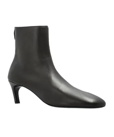 Totême Zippered Ankle Boots In Black
