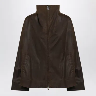 Totême Toteme Zip-up Country Jacket In Brown