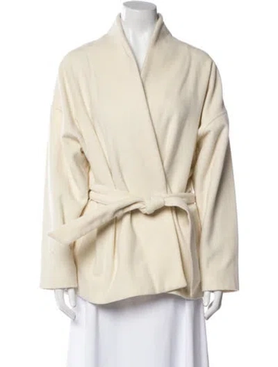 Pre-owned Totême Zurs Wool Coat In Neutral