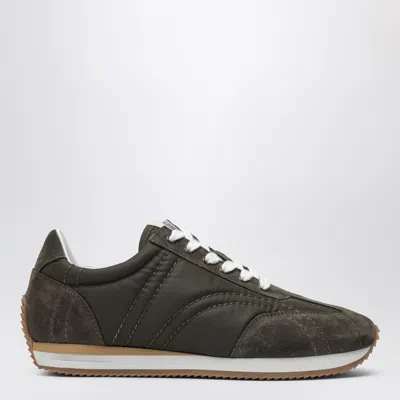 Totême Toteme-style Suede & Fabric Sneakers In Gray