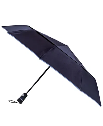 Totes Auto Open And Close Vented Folding Umbrella In Black