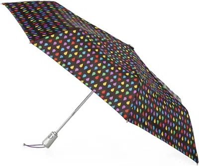 Totes Automatic Open/close Umbrella In Black Rain In Multi