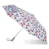 Totes Automatic Open/close Umbrella In Blue Large Raindrops In Multi